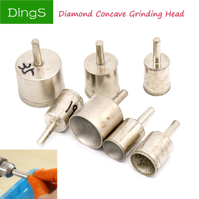 1 pcs 3 ~ 25 mmFine Thô Cát Kim Cương Lõm Đánh Bóng Mắt Hút Ổ Cắm Đầu Mài Đối Với Ngọc Gốc Bồ Đề bóng Vòng Hạt