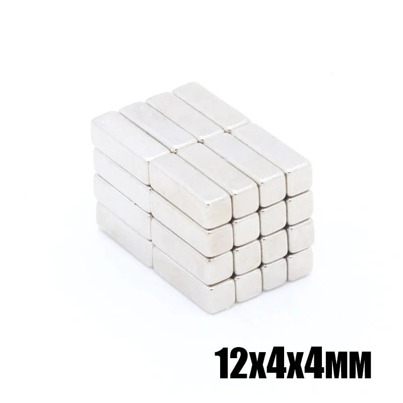 

100pcs 12x4x4 mm high quality Super strong neo neodymium magnet 12x4x4, NdFeB magnet 12*4*4mm, 12mm x 4mm x 4mm magnets