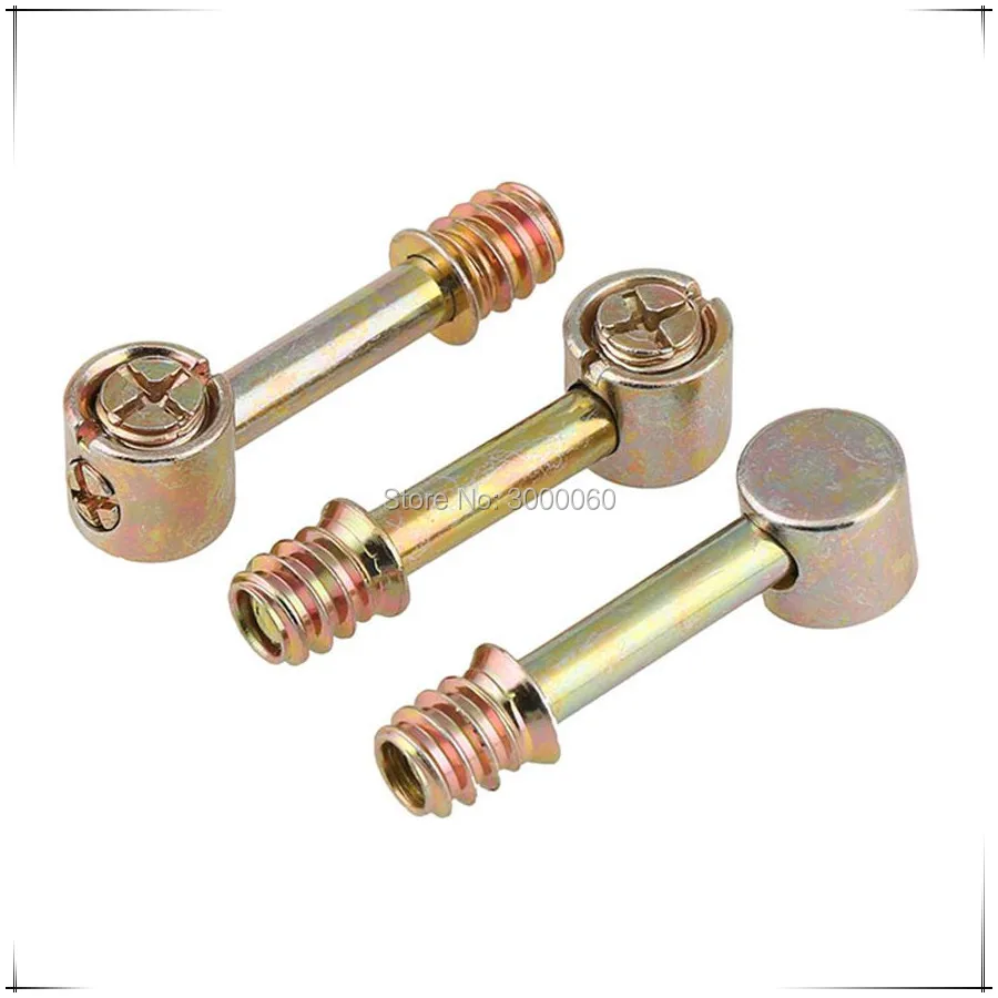 M6 Galvanized Steel Eccentric Nut Connector Screw Assembly Screw Nut Set Use For Wardrobe Bed Furniture