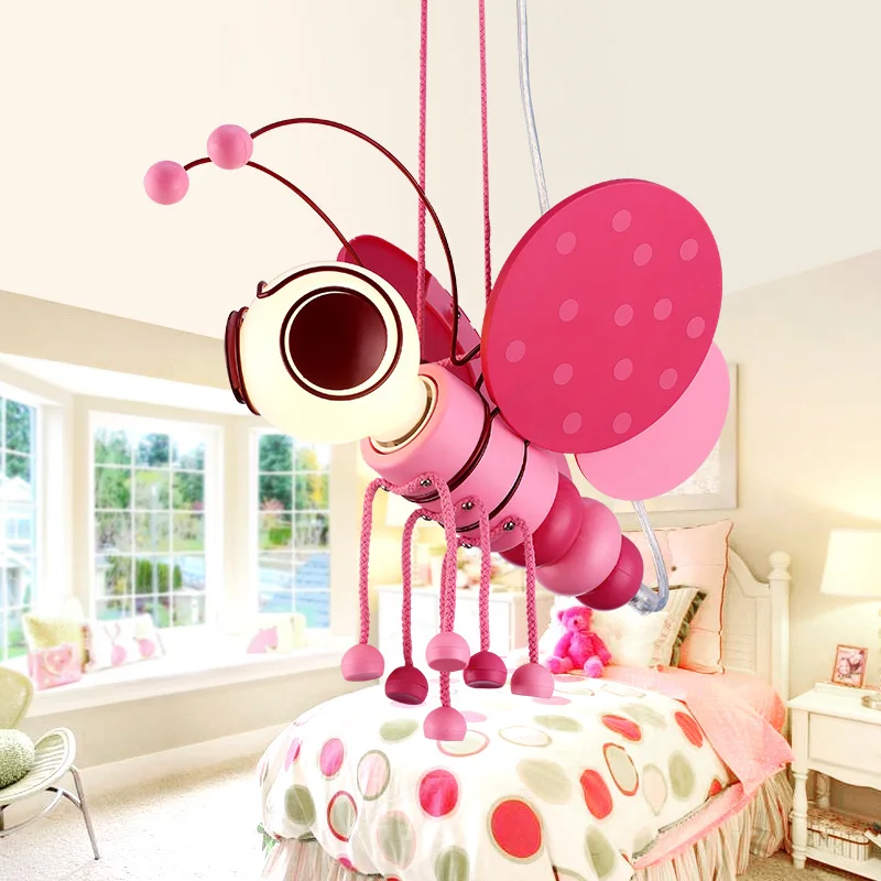 Children's Bedroom Pendant Lights Wood Bee Baby Room Pendent Lamp Brand New Corridor Hallway Balcony Pendant Lighting Fixtures