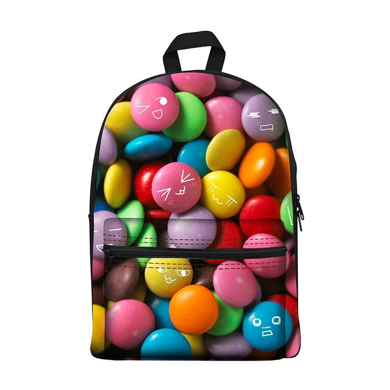 New 2017 Kawaii canvas Backpack for Girls Fashion Children School Bag Cute Cake food snacks Backpack Kids School Backpack