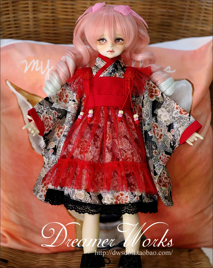 1/4 scale BJD clothes Maid bathrobe kimono suit for BJD/SD MSD doll accessories,Not included doll,shoes,wig,and other 1234