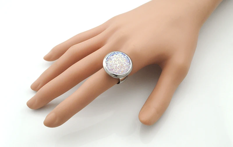 Gokadima Vintage Party Rings jewellery Green/Purple/White Stone Silver Color Stainless Steel Ring For Women Jewelry Unique style