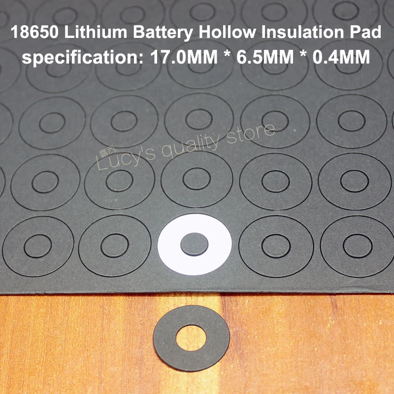 100pcs/lot 18650 lithium battery anode hollow insulation pad 18650 battery accessories pointed insulation pad 17*6.5MM