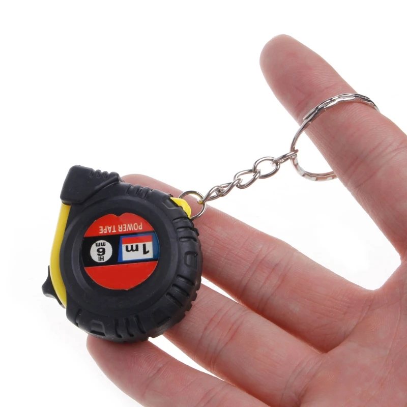 Retractable Ruler Tape Measure for Key Chain Mini Pocket Size Metric 1m