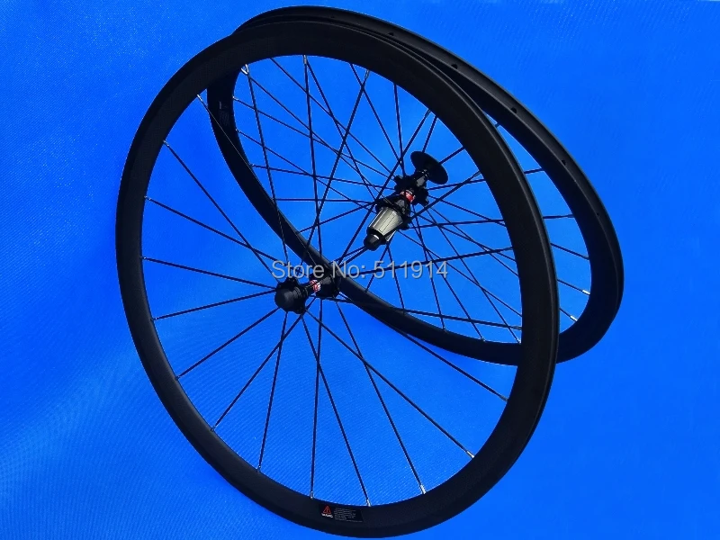 FLYXII Brand New Full Carbon Matt Clincher Rims Clincher Wheelset Road Bike 38mm Bicycle Wheel