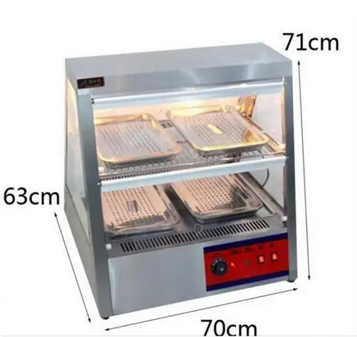 0.7m Electric Food Warming Display Showcase High Efficiency Food Warmer