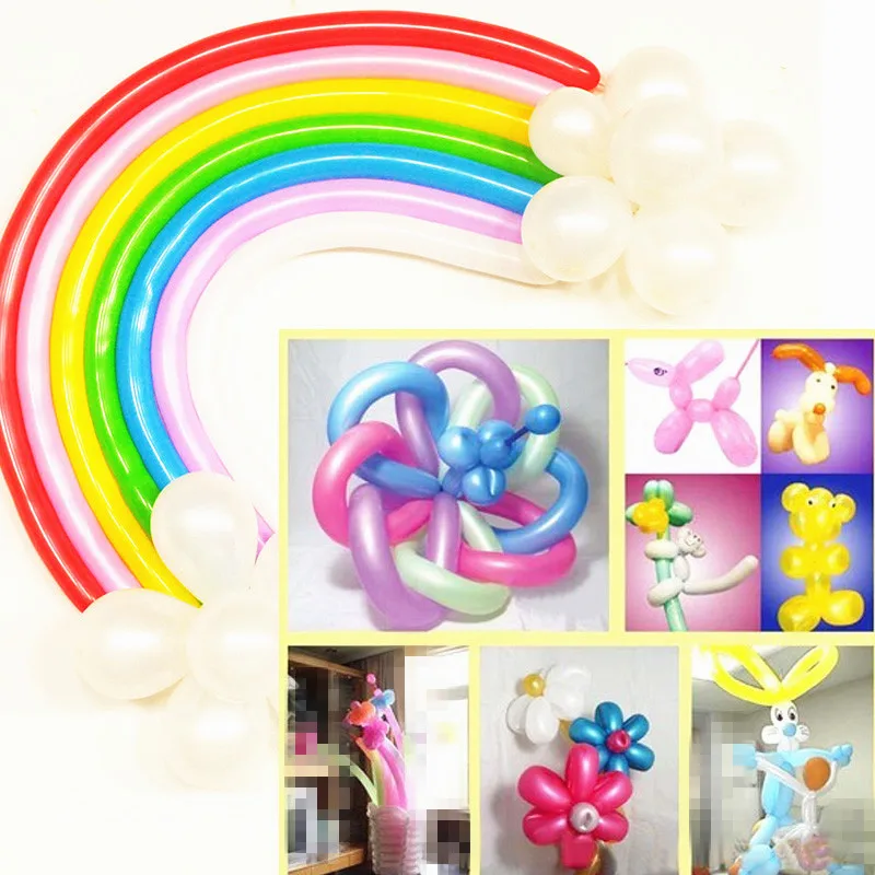 

5pcs Strip Balloon Long Magic Balloons Rose Gold Magic Strip Balloon Party Favors Inflatable Air Balls Wedding Red Latex Balloon