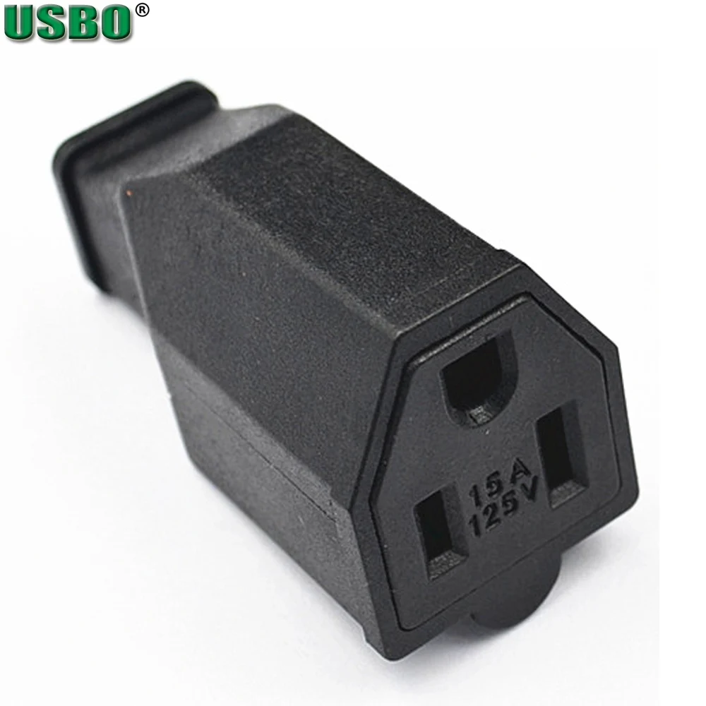 Black 125v 15a Nema L5-15P L5-15R US Female Male Connector USA Triprong Power Outlet Wiring Electrical Receptacle AC Socket Plug