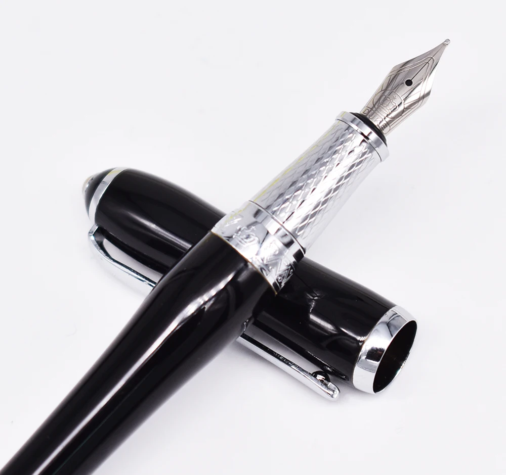 Duke Elegant Fountain Pen Classic Medium Nib Writing Gift Pen , Black Color Business Office Home Supplies