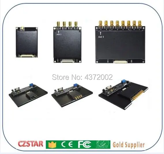 

long range fixed uhf rfid reader passive sports racing timing system UHF RFID Reader chip tag Impinj R2000 module uhf 4 antenna