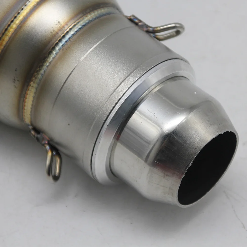 Sclmotos- 60mm to 51mm Convertor Adapter Stainless Steel Motorcycle Exhaust Connector Motorbike Connecting Link Down Pipes Race