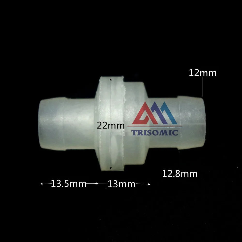 12 Mm ONE WAY Valve Bahan PP Katup Non-return Katup Musim Semi Jenis Fluororubber Minyak Air Ozon (Untuk Minum)