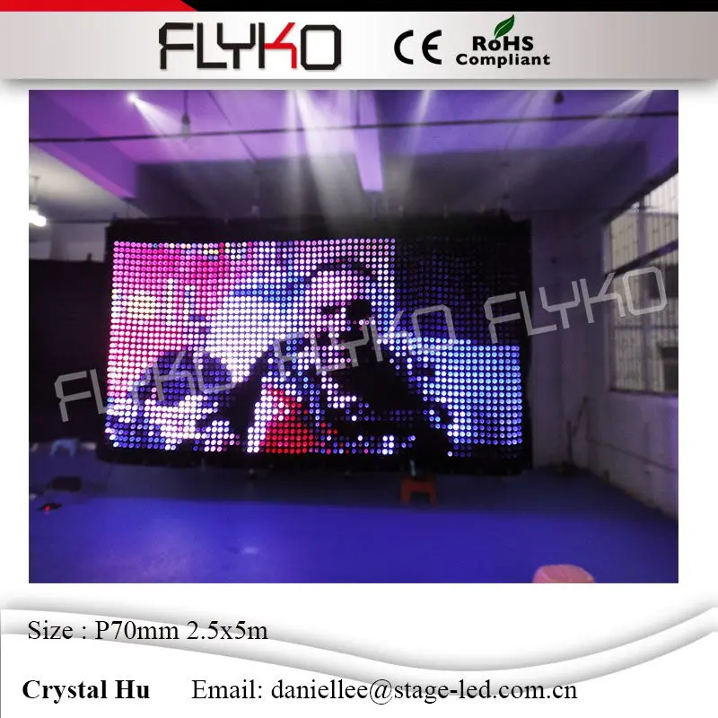 Hot Sales High Brightness xxx Images P70mm Video Outdoor Led Curtain