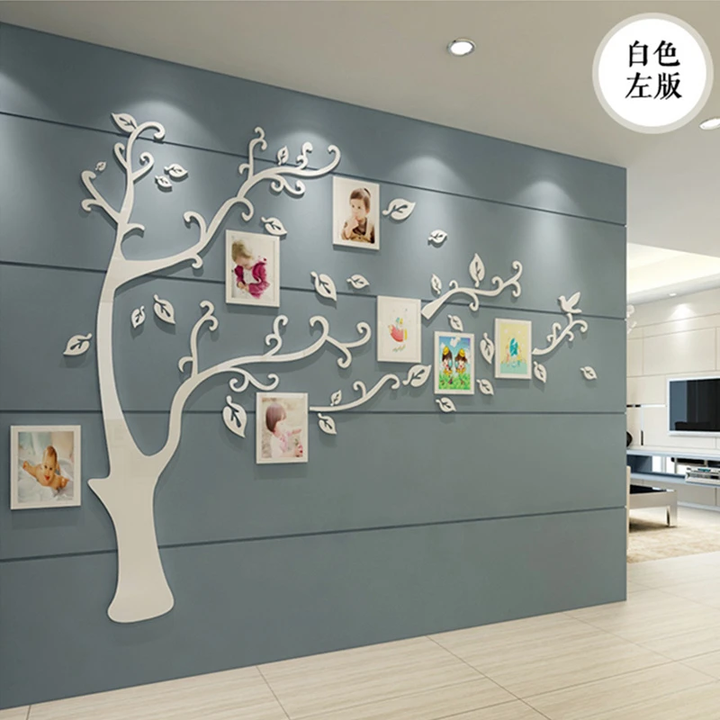 Large 3D DIY Family Photos Tree Acrylic Wall Sticker Wall Decor Living Room Bedroom Art Photo Frame Stickers Wall Decals Poster image 4