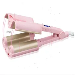 Professional Electric Magic Hair Curling Iron Ceramic Triple Barrel Spiral Curler Tongs Wave Crimple Styling Salon Roller Style