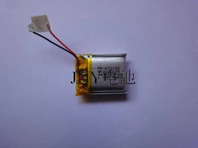 سماعة رأس بلوتوث 3.7 فولت ، بطارية ليثيوم بوليمر 672126 200 مللي أمبير ، سماعة رأس لاسلكية ، بطاقة هاتف ، قابلة لإعادة الشحن ، خلية ليثيوم أيون