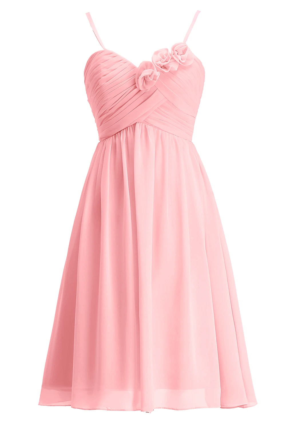 ynqnfs New Holy Communion Party Pink Mint Green Empire Waist Short Bridesmaid Dress Cheap