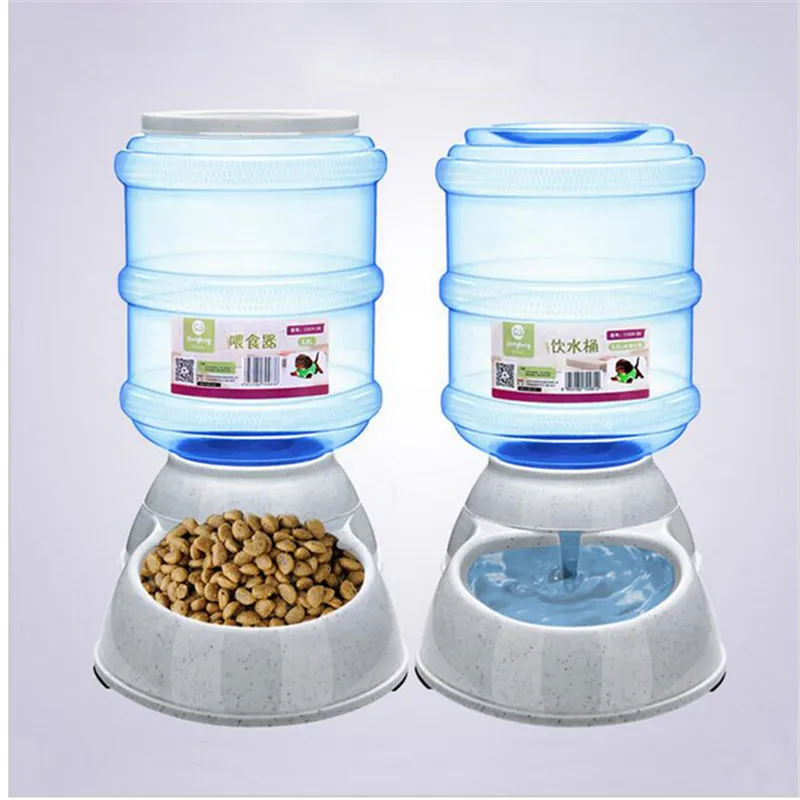 

3.5L Large Automatic Pet Feeder Drinking Fountain For Cats Dogs Environmental Plastic Dog Food Bowl Pets Water Dispenser