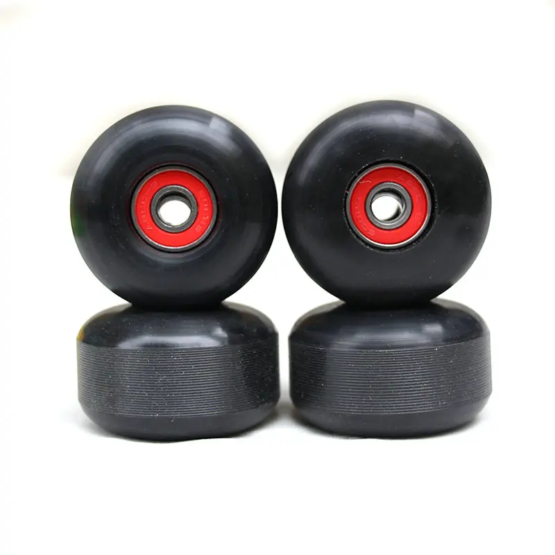 Rodas pretas do skate do plutônio, rolamentos livres high-density, 4 PCes, 52mm * 30mm, 100A, 8 PCes, novo