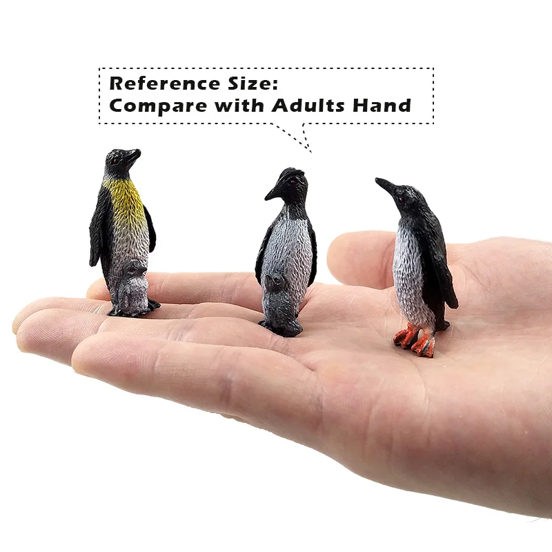 8 stks/set Simulatie leuke pinguïn sea animal model plastic pop pvc action figure DIY Decoratie hot set speelgoed voor kinderen gift