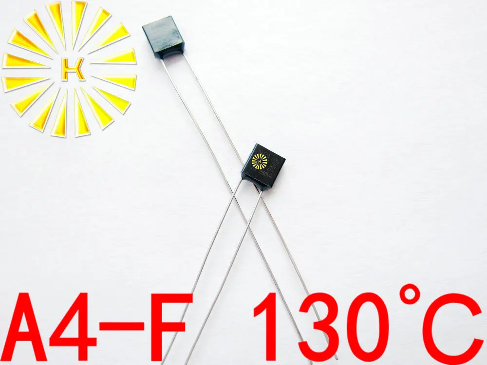 

100% Original A4-F 130 degree Thermal Cutoff RH130 Thermal-Links 2A 250V Black Square Temperature Fuse x 100PCS FREE SHIPPING