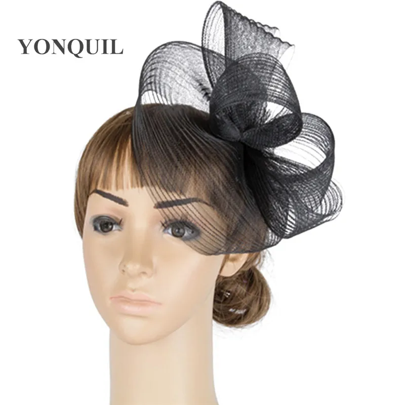 Pengantin Pernikahan Busur Rambut Headpiece Derby Pernikahan Headwear Brdal Elegan Wanita Topi Fascinators untuk Wanita Pengantin Headwear MYQ052