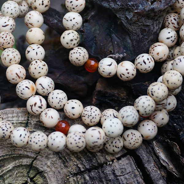 6mm /8mm /10mm* 108 * Natural Bodhi Seeds Lotus Beads Loose Mala Beads Japa Prayer Bracelet or Necklace DIY Accessories White