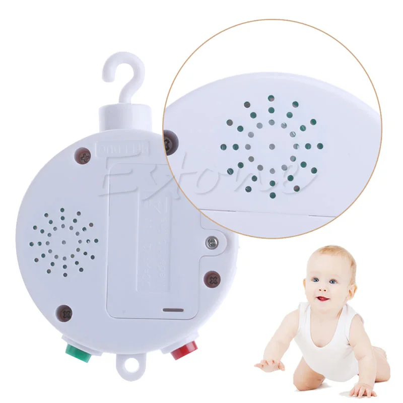 Cloche de lit électrique pour bébé, 35 mélodies, chanson, mobile, autorotation, boîte à musique, cadeau