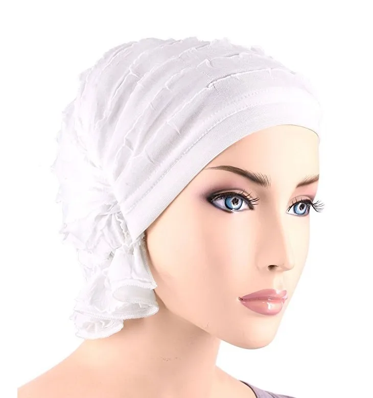 Muslim Bonnet Womens Hijab Chiffon Turban Hat Headwear Cap Head Wrap Cancer Chemotherapy Chemo Beanies Hair Cover Accessories