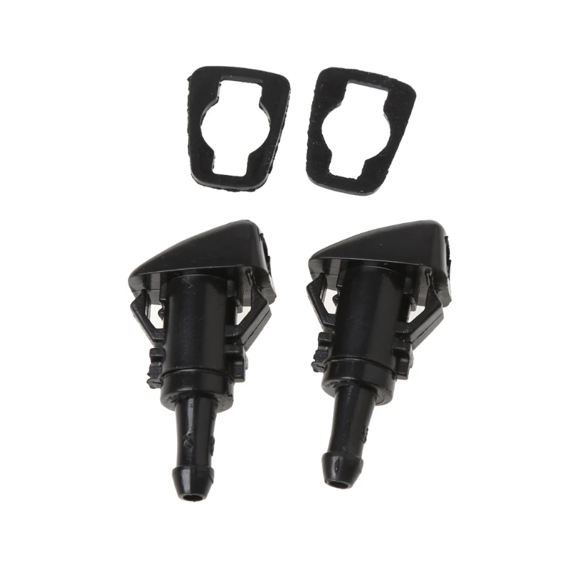 1 Pair black plastic Windshield Washer Wiper Water Spray Single-hole Nozzle For Hyundai Verna ix35 ix25