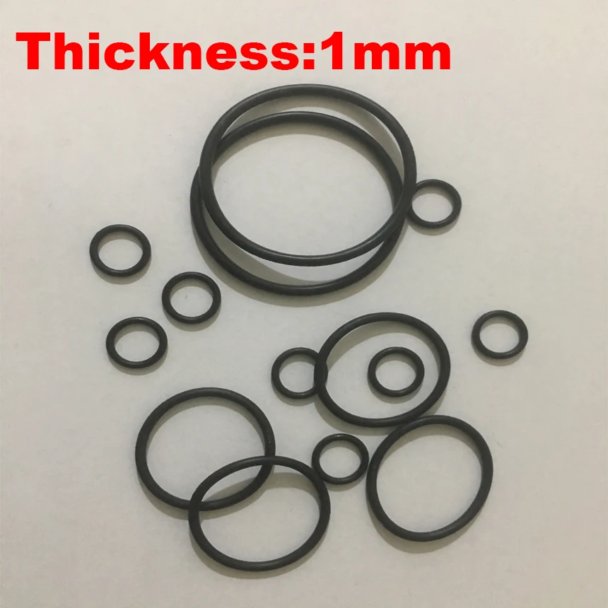 

300pcs 11x1 11*1 12x1 12*1 13x1 13*1 14x1 14*1 OD*Thickness Black NBR Nitrile Chemigum Rubber Grommet O Ring O-Ring Seal Gasket