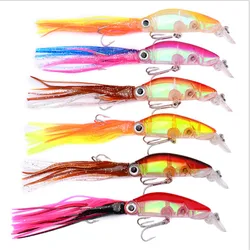 1pcs 낙지 낚시 유혹 오징어 하드 미끼 wobbler 12 cm/20g 6 색 사용 가능한 낙지 크랭크 미끼베이스 파이크 3d 눈을위한 미끼