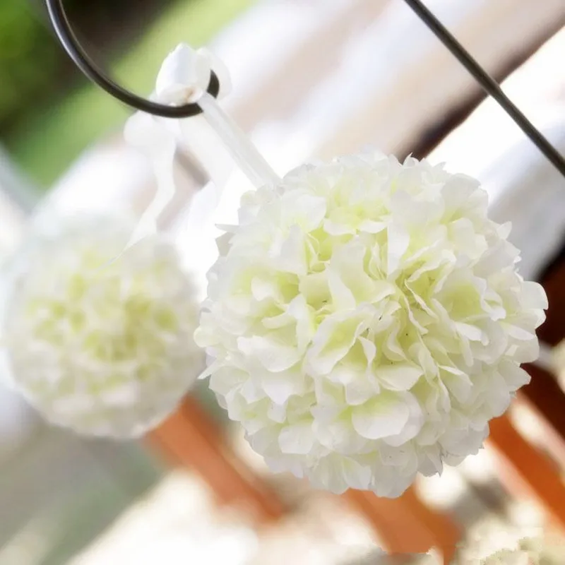 

10PCS 8" Artificial Silk Hydrangea Flower Balls Wedding Party Pomander Centerpieces Home Decoration Ornament
