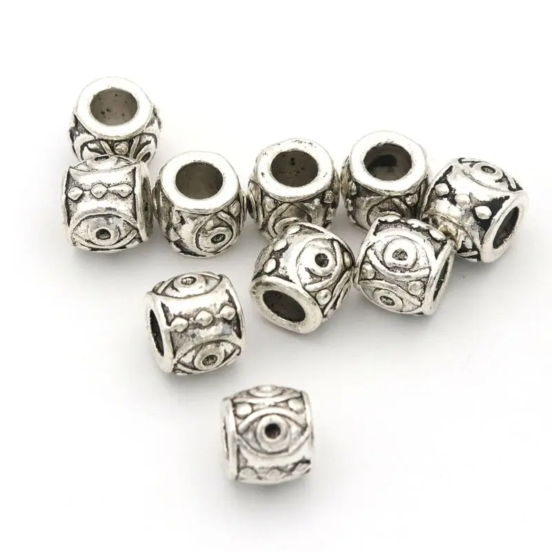20pc Big Hole European Loose Spacer Metal Beads For Needlework Jewelry Making Diy Necklace Bracelet Accessories Wholesale