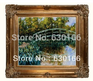 Handmade Oil Painting Canvas - The Water-Lily Pond, Water Irises by Claude Monet Painting Art Canvas