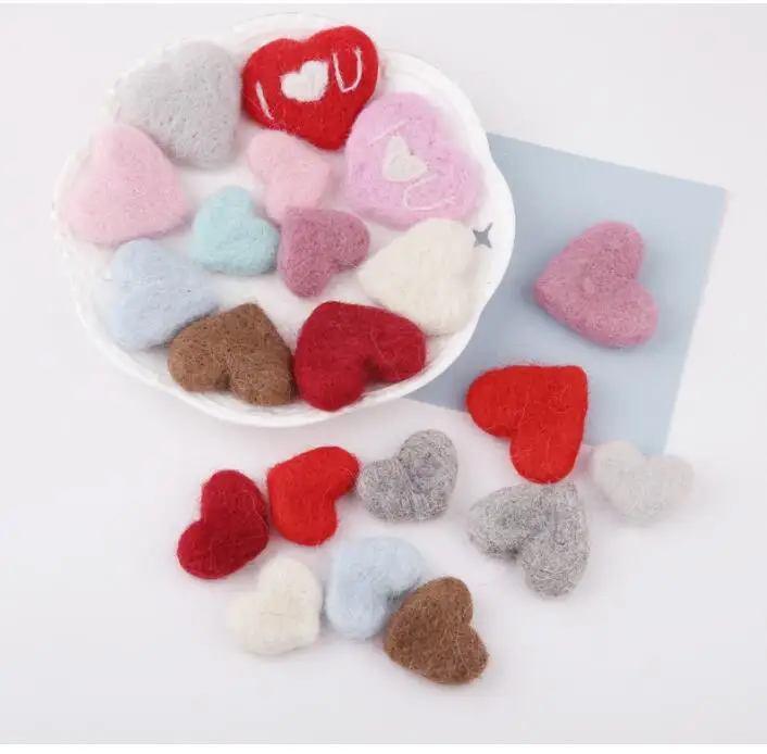 Newborn Photography Props Baby Photography Accessories Newborn Girl Boy Photo Shoot Props Felted Wool Felt Love Heart fotografia