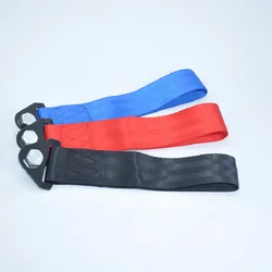 car 26cm towing rope high strength nylon trailer towing rope racing universal eyeshade towing bumper trailer tuning