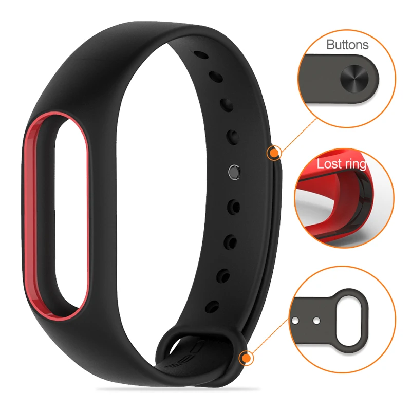 Mi Band 2 용 실리콘 손목 스트랩 Xiaomi miband 2 용 팔찌 액세서리, 스마트 워치 손목 밴드 Mi 2 밴드