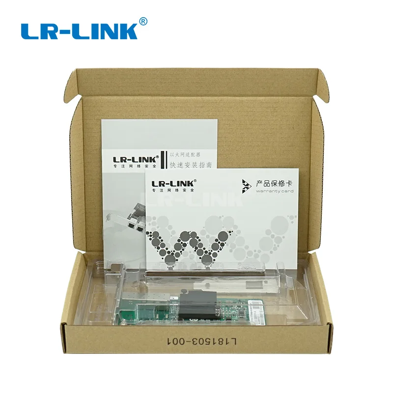 LR-LINK 9250PF-SFP 기가비트 PCIe 네트워크 카드 인텔 I350 칩 PCI Express x1 이더넷 LAN 어댑터 기반 단일 SFP 포트 NIC