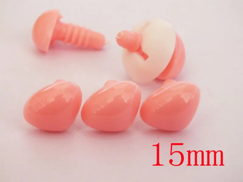 Miễn Phí Vận Chuyển!!!!!! 15Mm Động Vật/Hình Tam Giác Nhựa Mũi, Gấu Bông Đồ Chơi Máy Giặt/Hồng Đồ Chơi Mũi