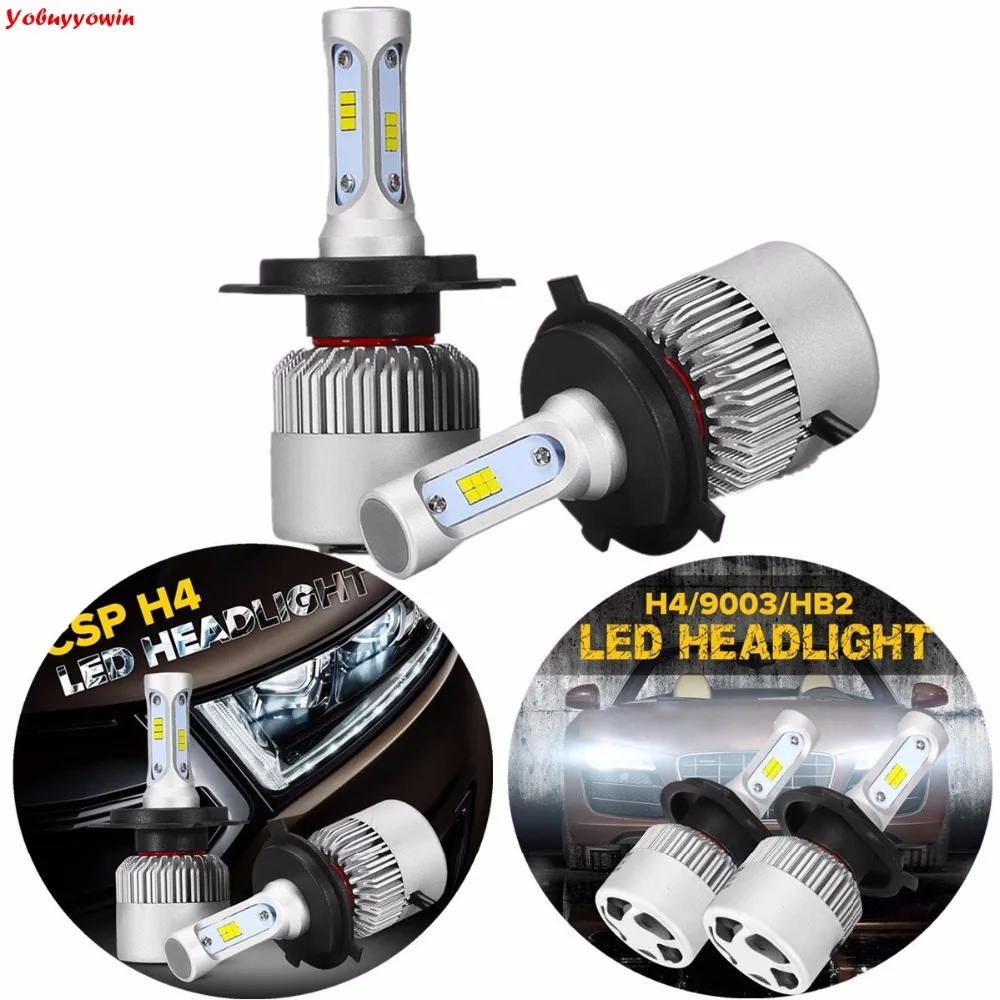 S2 H4 H7 H1 H3 9005 9006 H11 9004 9007 H13 CSP LED Chip 8000 Lumens Headlights Lights Bulb Conversion Kit 6000K White