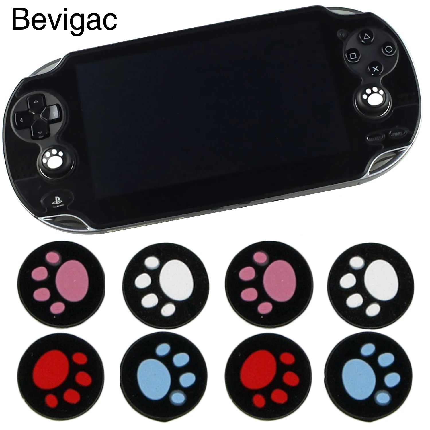 

Bevigac 8 PCS Thumbstick Grip Cap Joystick Analog Protective Cover Case for Sony PlayStation Psvita PS Vita PSV 1000/2000 Slim