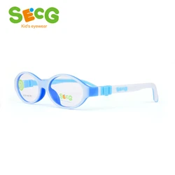 SECG Round Soft Flexible Children Frame Baby Cute Detachable Prescription Glasses for Sight Myopia Frame Gafas Spectacles