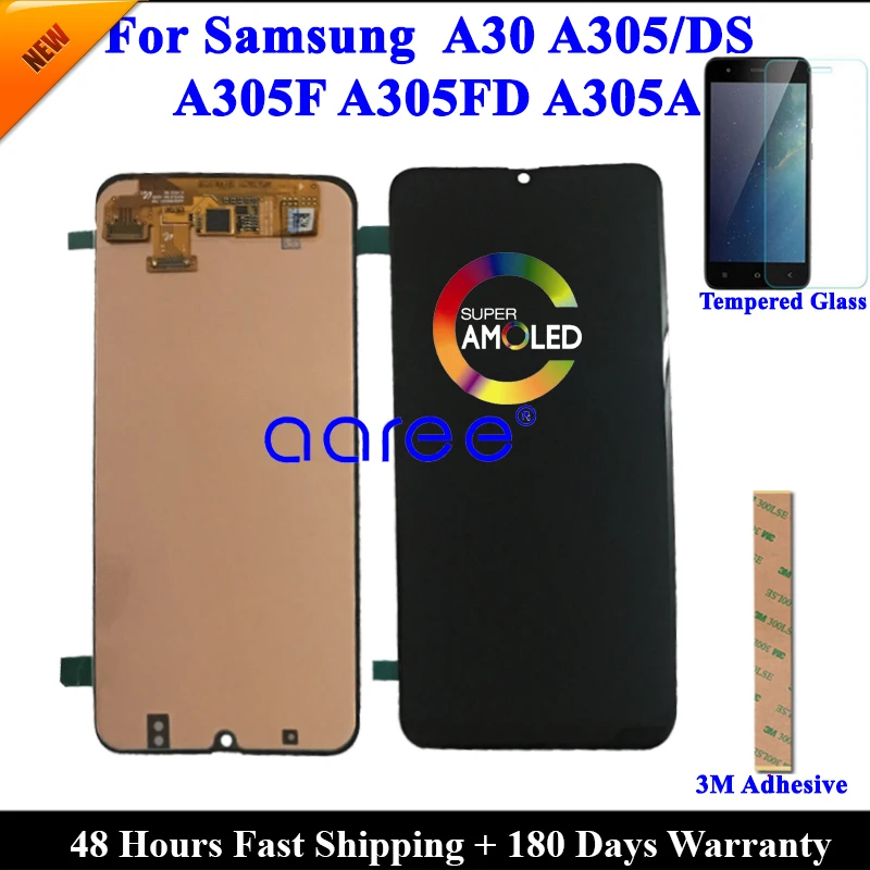 Imagem -03 - Tela Sensível ao Toque Lcd Amoled para Samsung A30 A305 A302023 A305f