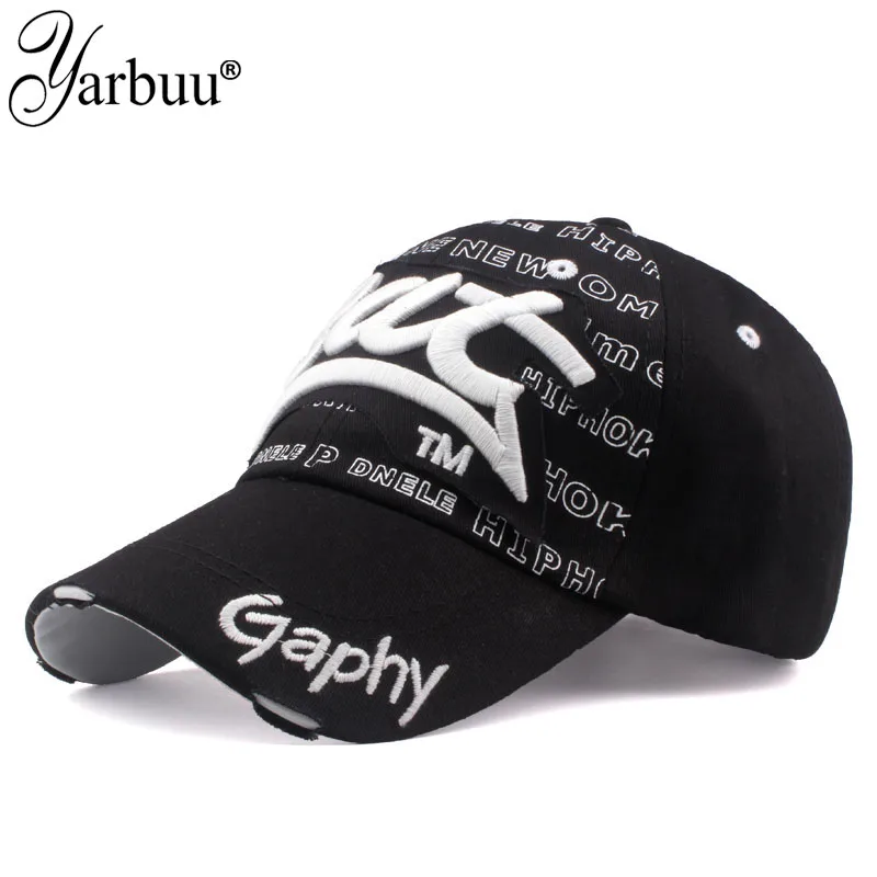 [YARBUU]New brand snapback hats baseball cap hats fitted cheap hats for men women Damage cap Casual Embroidery Baseball Cap