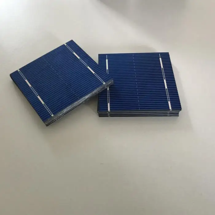 ALLMEJORES 40pcs 52mmx52mm polycrystalline solar cells  0.43W 0.5V  For DIY Solar panel kits Give Tabbing wire Busbar wire
