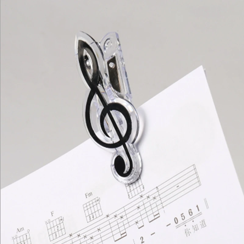 New Treble Notes Bass Clef Grand Piano Music Book Note Paper Sheet Spring Clip Holder Party Favor Gifts For Kids Students 500pcs