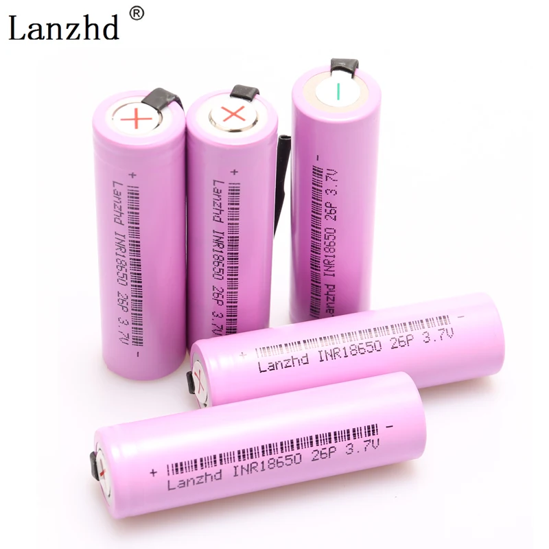 2024 NEW 18650 bettery Li-ion 3.7V 18650 Rechargeable Battery DIY Nickel Sheets 20A Discharge 2600mAh