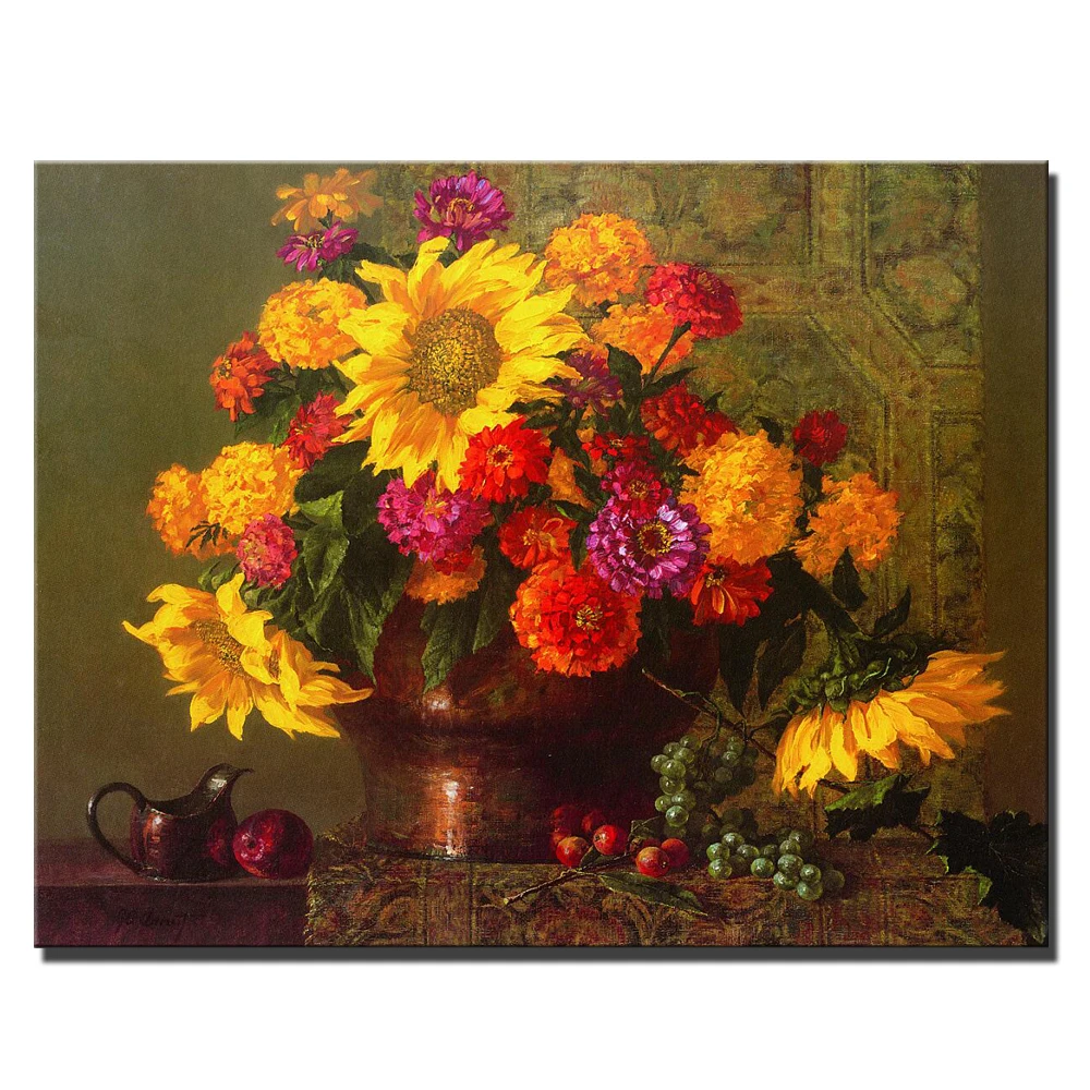 

Classical Chrysanthemum Flowers Paintings Print On Canvas Birds With Flowers Home Decor Pictures Wall Poster For Living Room